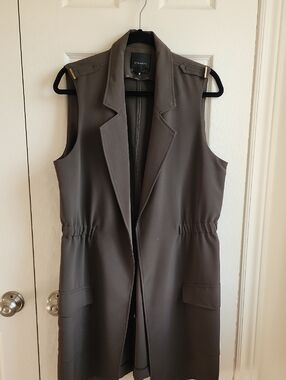 Dynamite Sleeveless Long Vest in Olive L NEVER WORN!